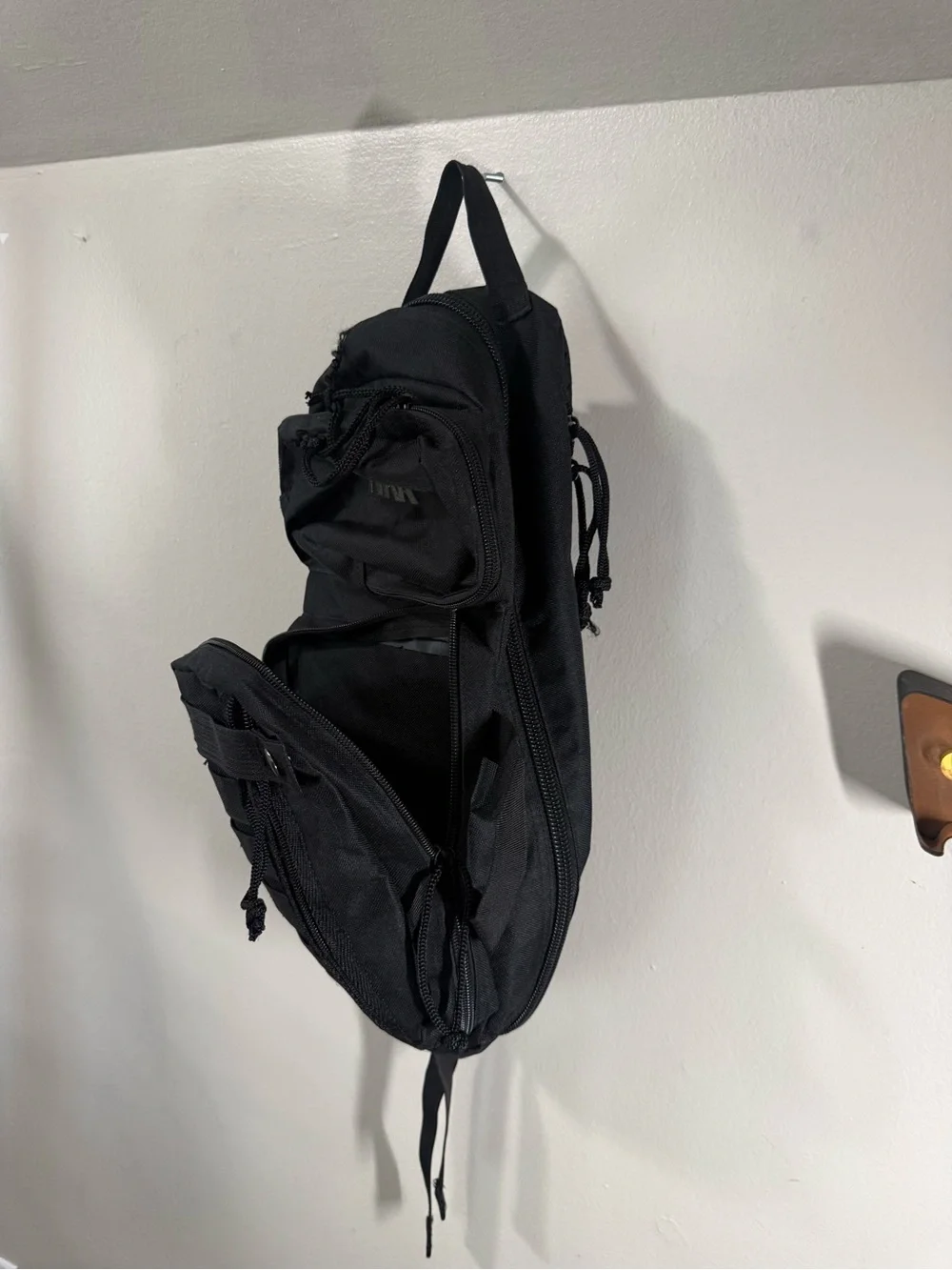 Black Tactical Sling Backpack - Men